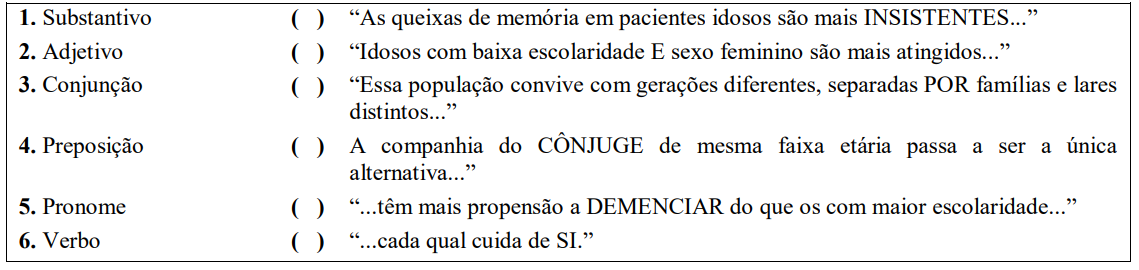 Observe Os Termos Destacados Em Maiúscula E Classifique-os N...